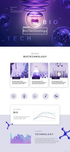 14款医学医药生物基因科学研究网站网页WEB专题PSD分层设计素材 - UI素材下载