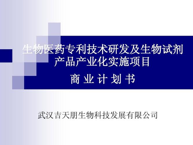 产品产业化实施项目 商业计划书 武汉吉天朋生物科技发展
